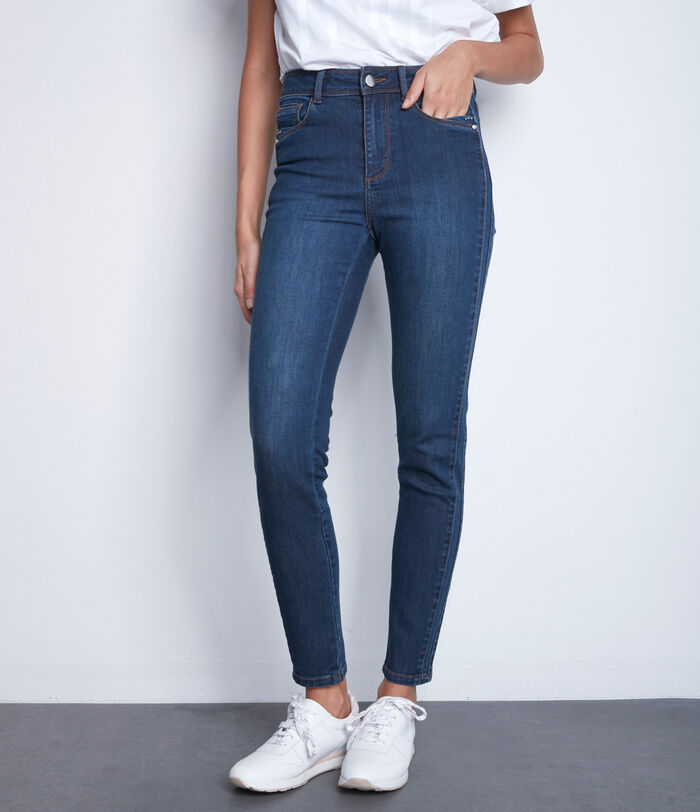 Paola blue denim cotton slim-fit jeans PhotoZ | 1-2-3