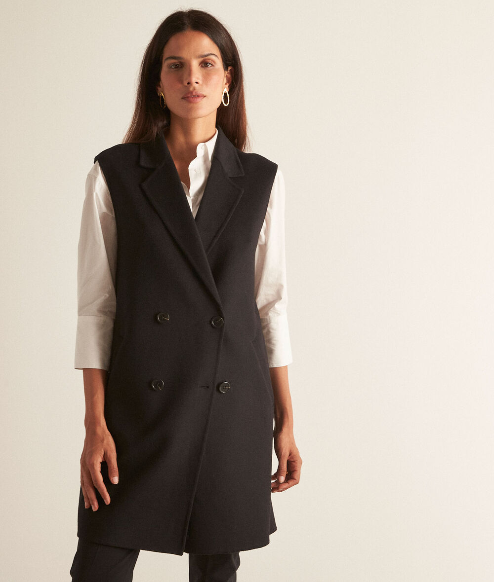 Maeva black tailored waistcoat PhotoZ | 1-2-3