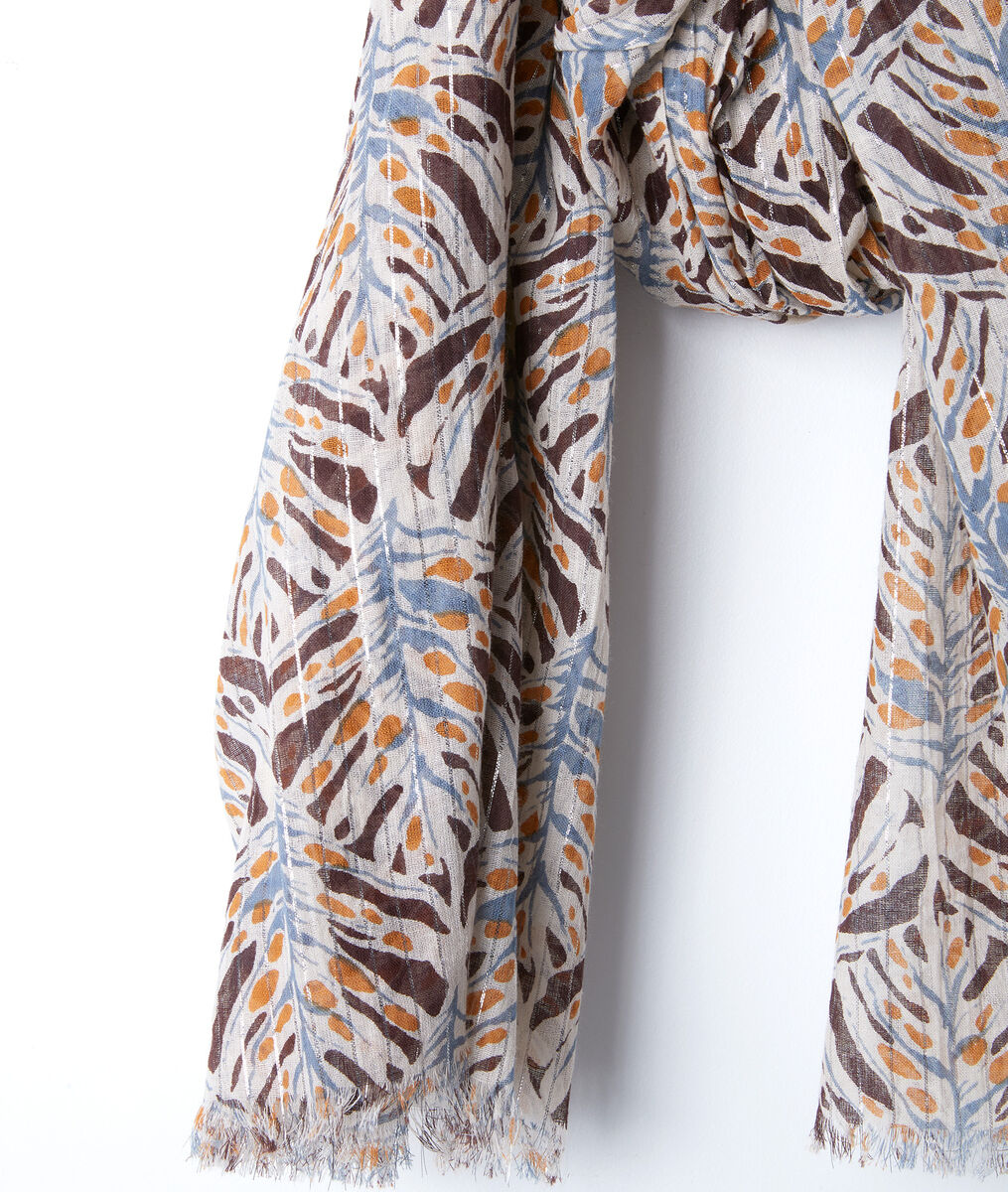 Brian printed cotton scarf | 1-2-3 Brian printed cotton scarf PhotoZ | 1-2-3