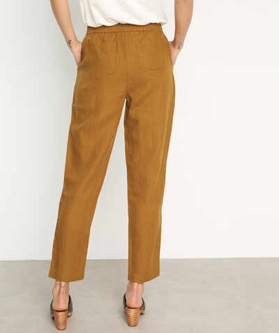 Noor bronze eco-friendly linen trousers PhotoZ | 1-2-3