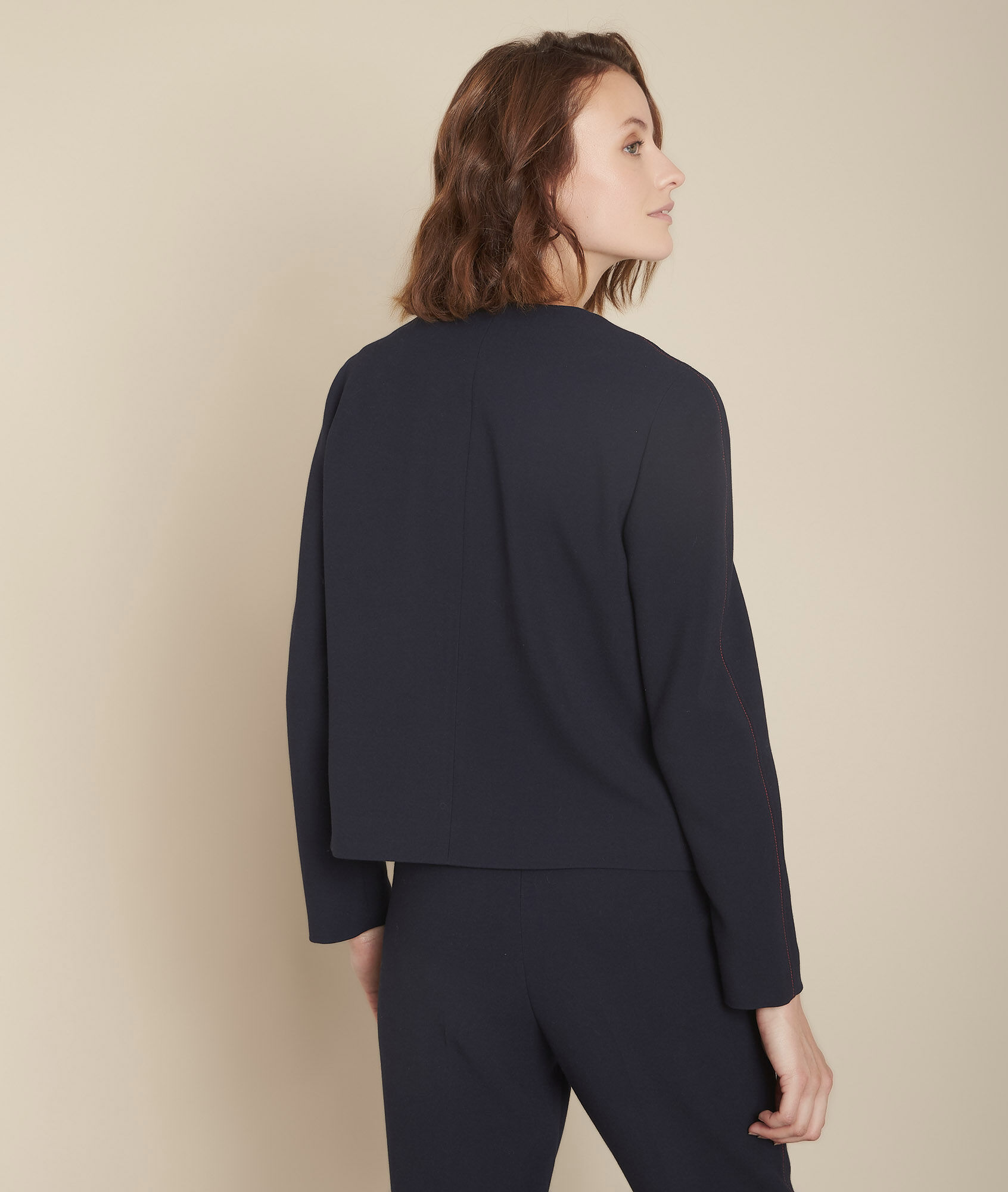 cropped jacket suit