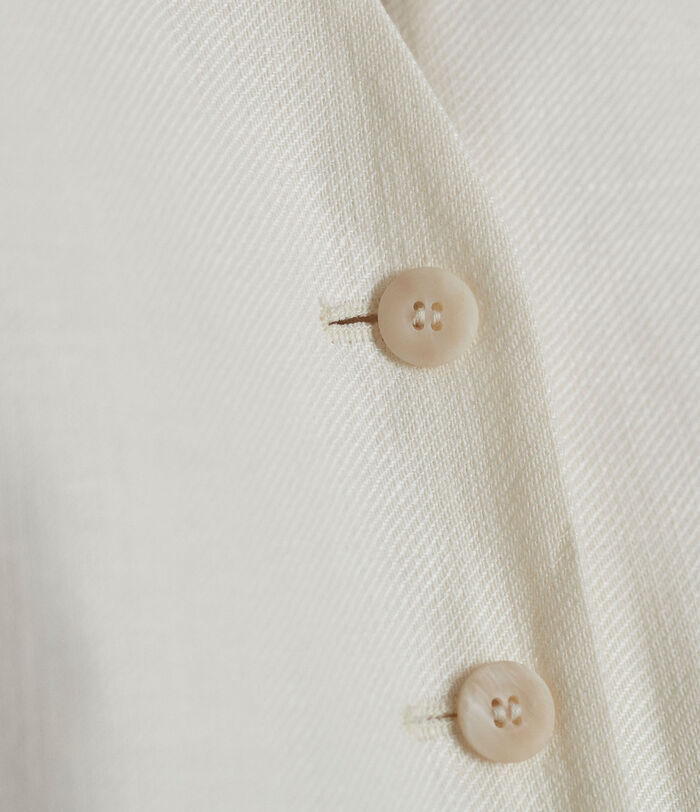 Diane masculine waistcoat in ecru cotton PhotoZ | 1-2-3