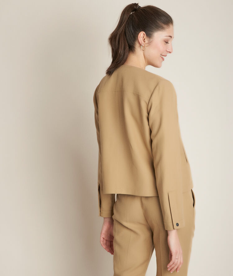 London tan short jacket havana brown.