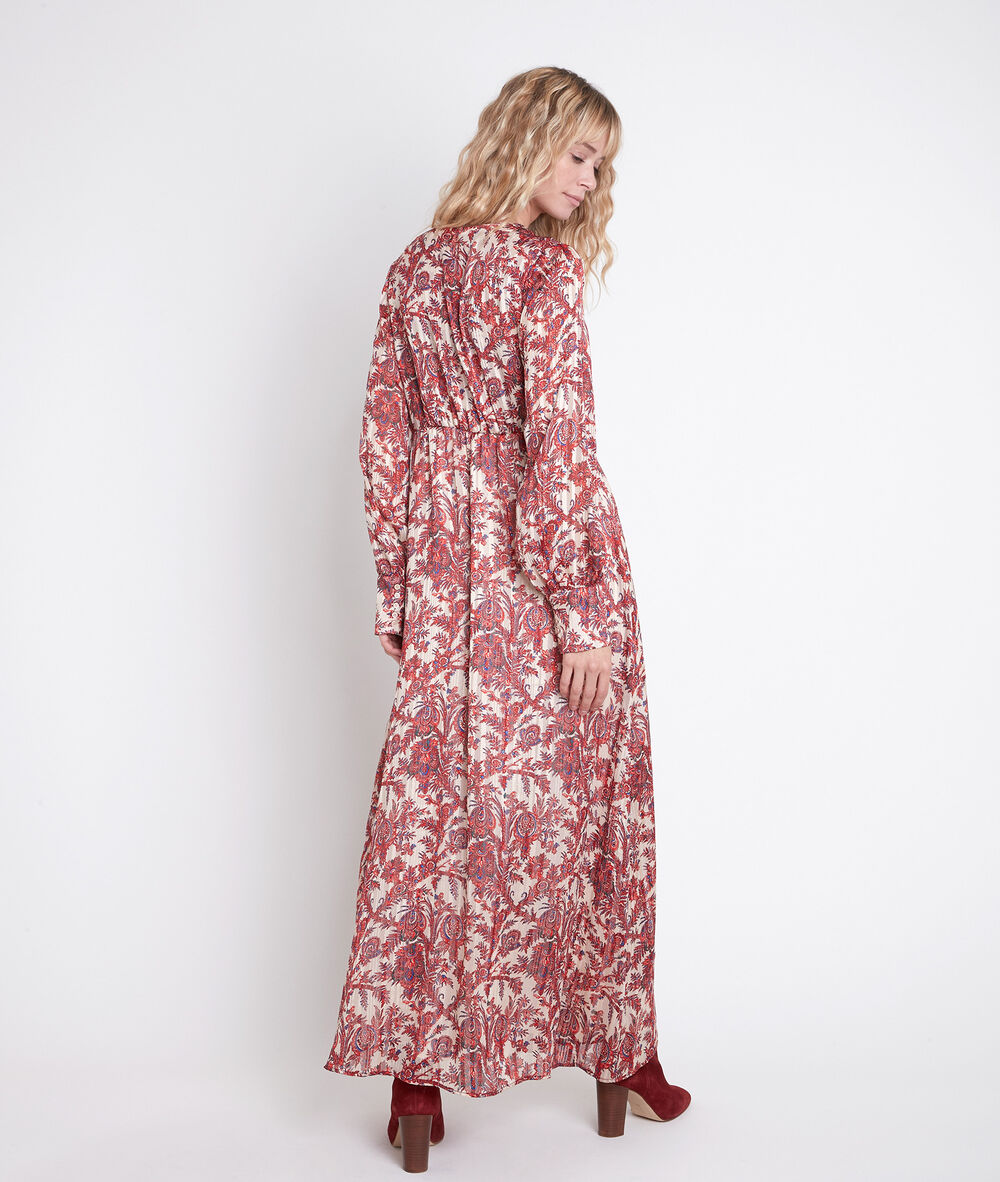 Cathel printed maxi boho dress rouge.