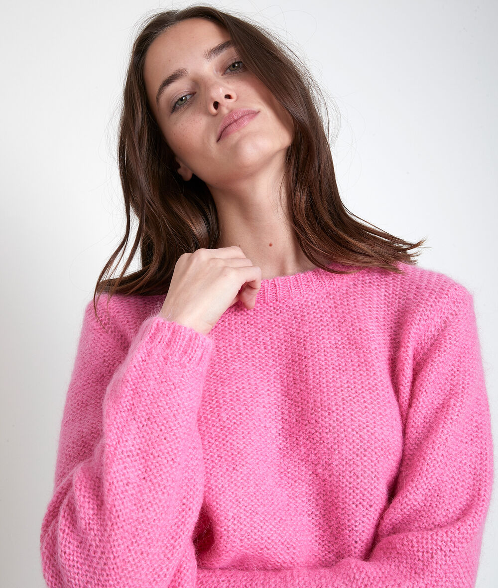 Alabama pink mohair blend jumper rose.