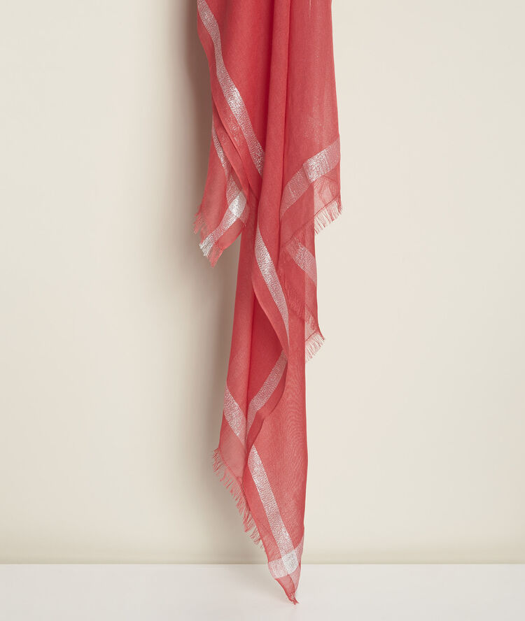 Orelia coral lurex scarf coral.