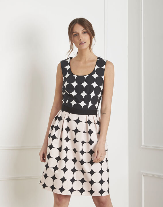Hisis black & white polka dot print dress | 1-2-3 Hisis black & white polka dot print dress PhotoZ | 1-2-3