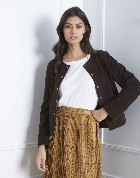 Thea brown suede jacket | 1-2-3 Thea brown suede jacket PhotoZ | 1-2-3