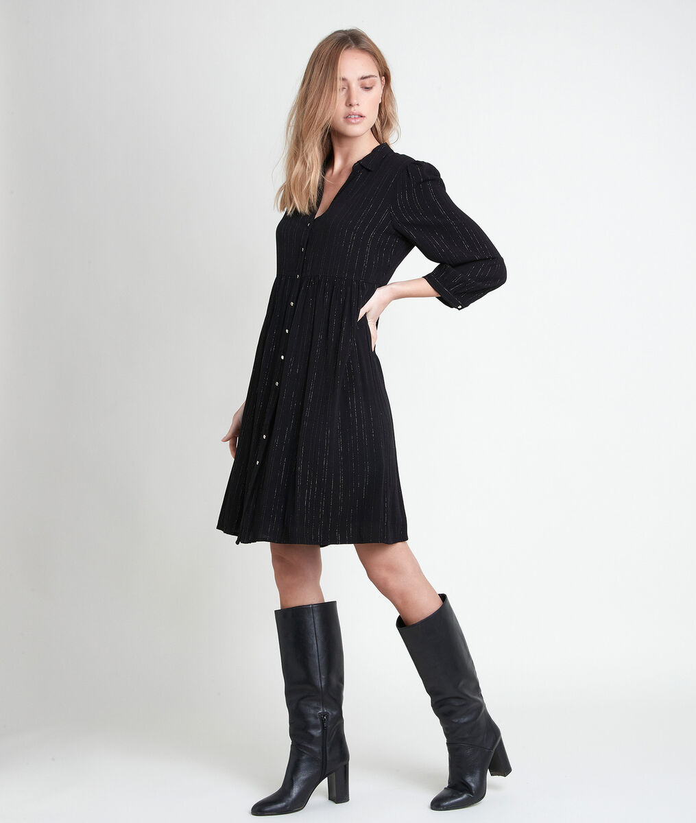 Lana lurex shirt dress | 1-2-3 Lana lurex shirt dress PhotoZ | 1-2-3