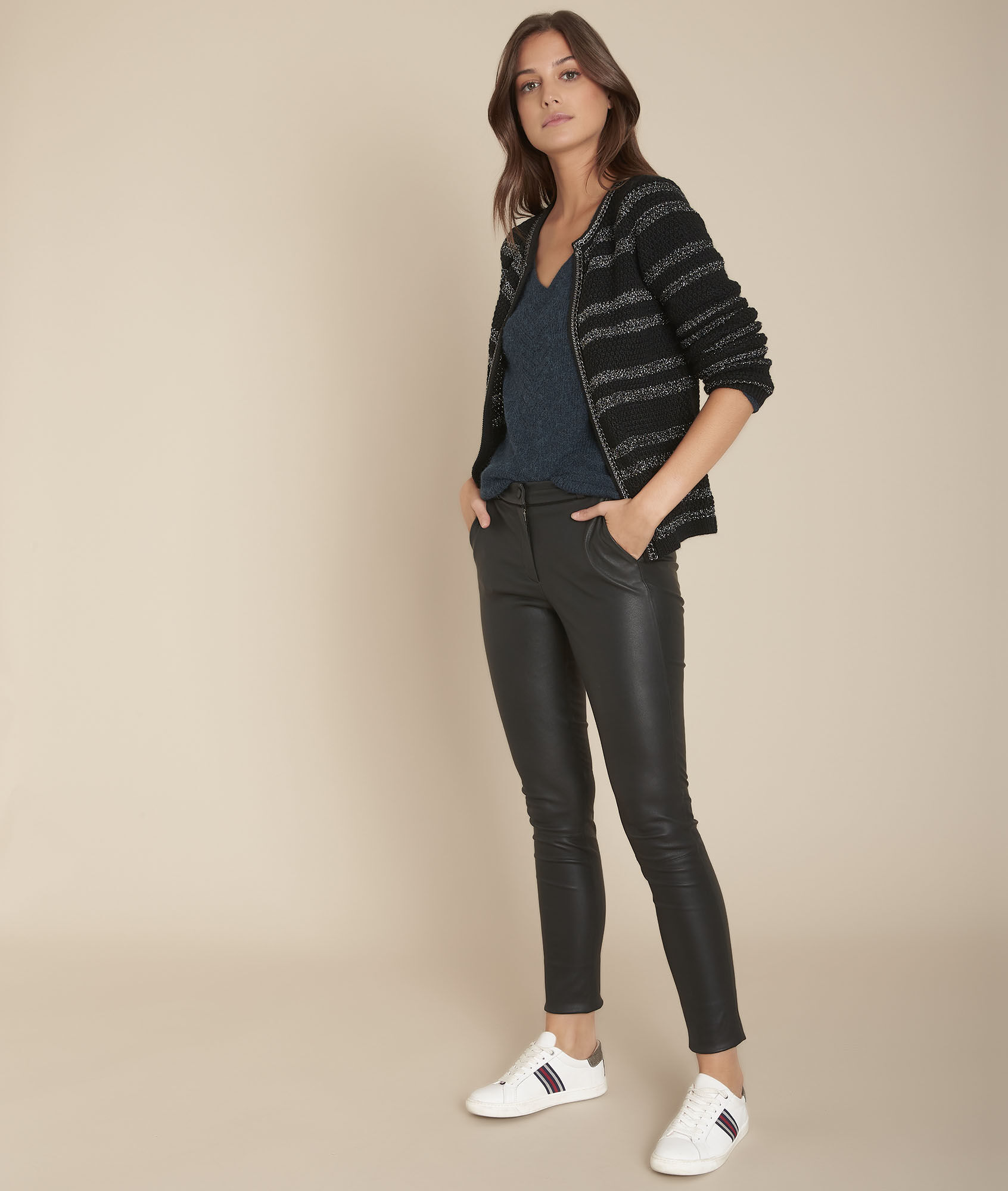 fancy lurex knit cardigan