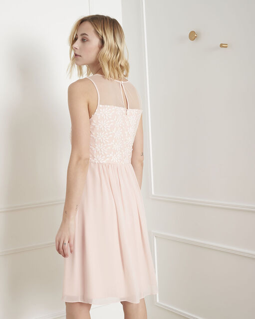 Hilda pastel lace dress powder.