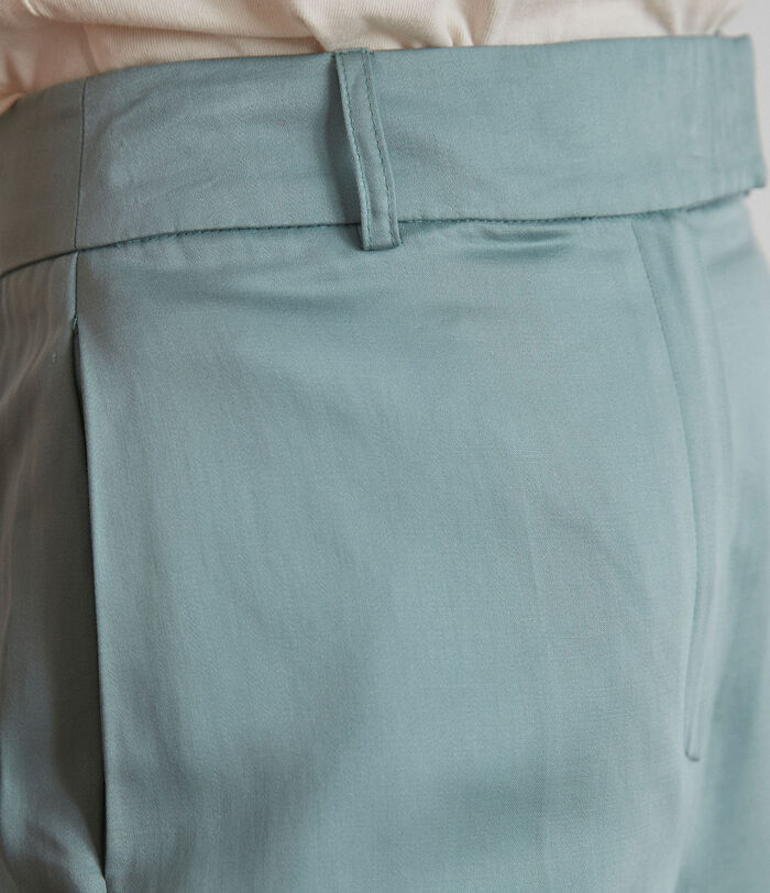 Layla wide celadon Lyocell and linen trousers PhotoZ | 1-2-3
