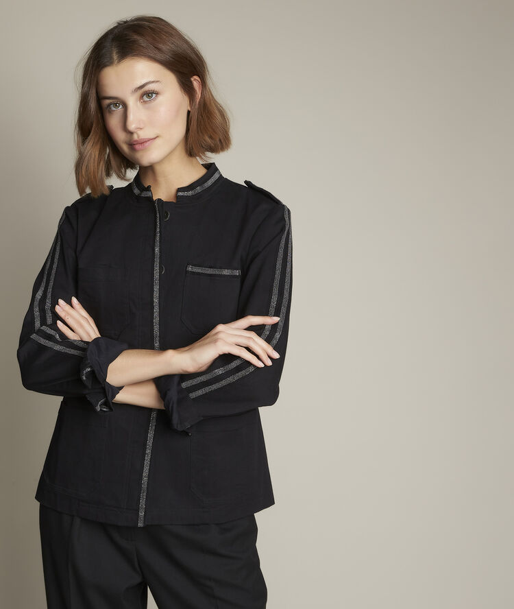 Fortune patterned jacket black.