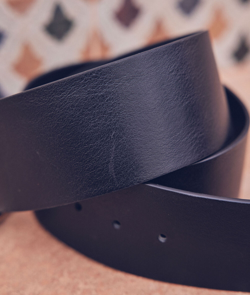 Darius Wide Black Leather Belt PhotoZ | 1-2-3