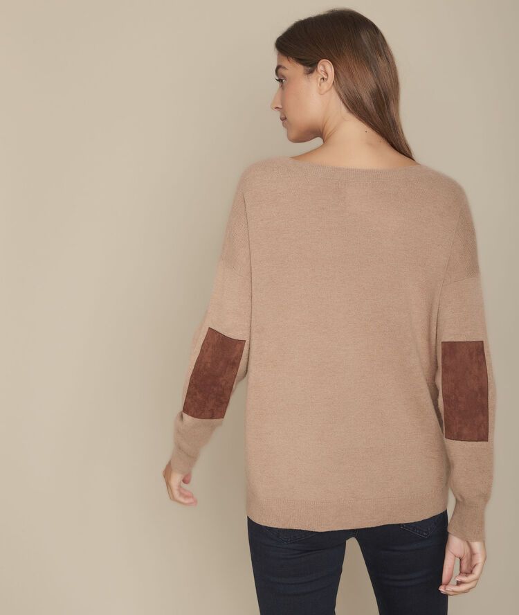 Figuier havana brown wool and cashmere blend jumper camel.