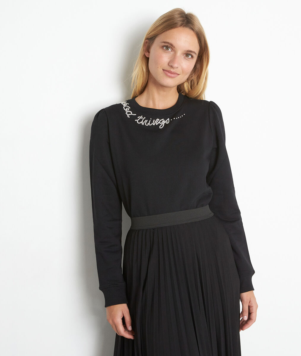 Diamant rhinestone embroidered pullover | 1-2-3 Diamant rhinestone embroidered pullover PhotoZ | 1-2-3