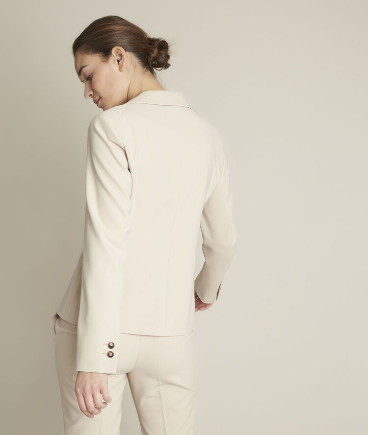 Sarry beige microfibre jacket greige.