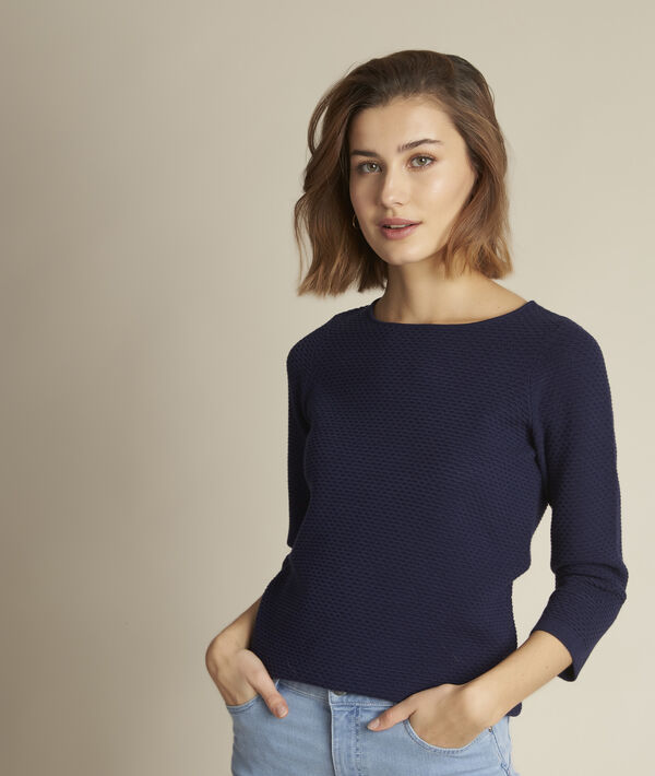 Delta navy blue boatneck jumper | 1-2-3 Delta navy blue boatneck jumper PhotoZ | 1-2-3