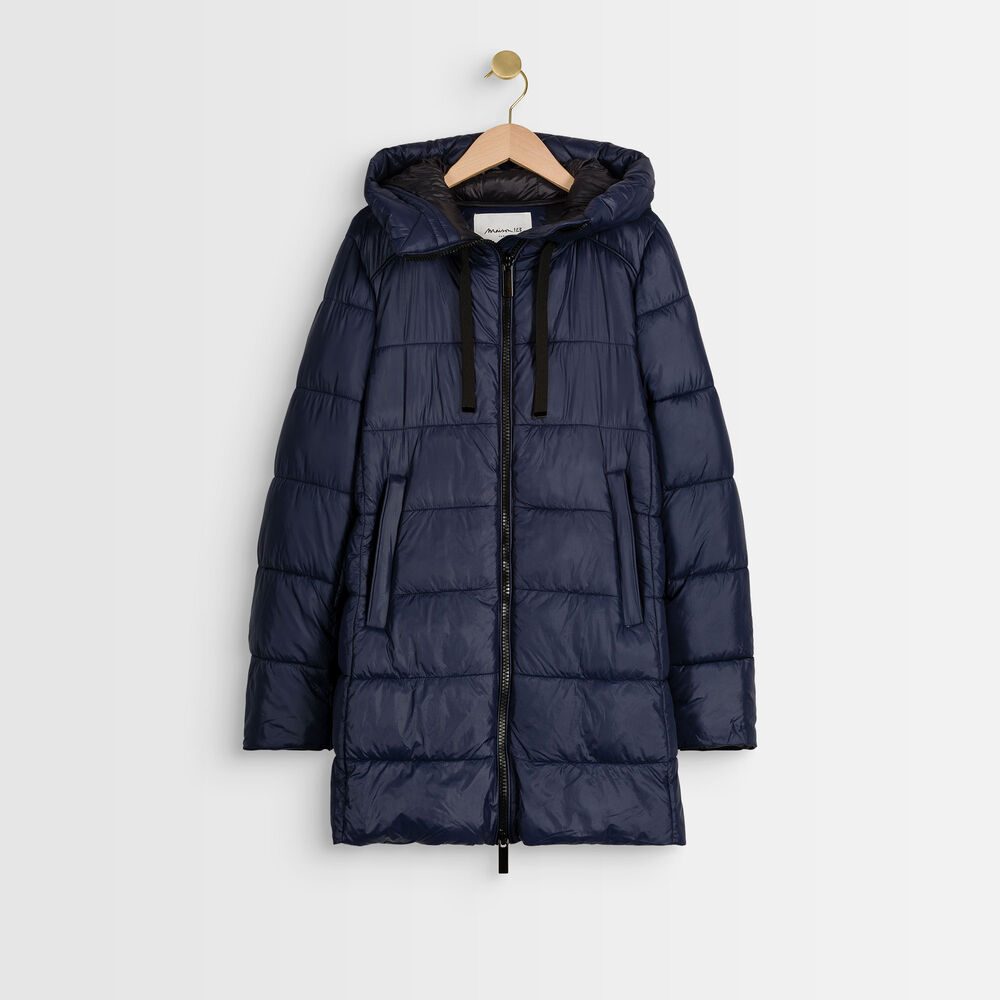 Boko navy 3/4 length down jacket marine.
