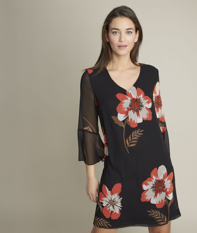 Astrid printed dress black.
