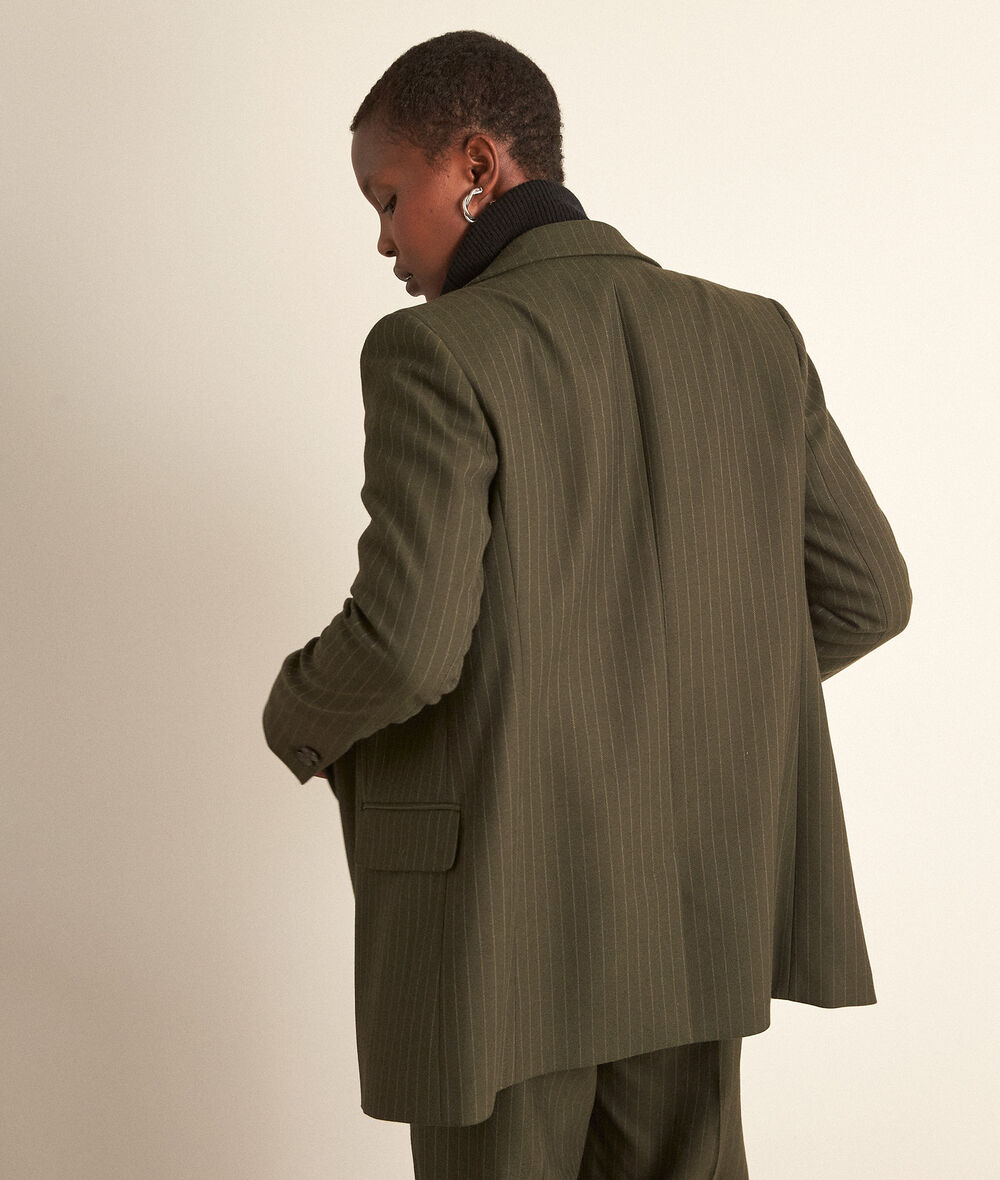 Florine khaki pinstriped tailored jacket PhotoZ | 1-2-3