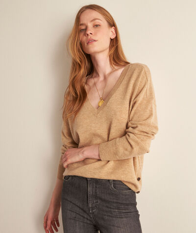 Bradley beige responsible wool and cashmere jumper PhotoZ | 1-2-3