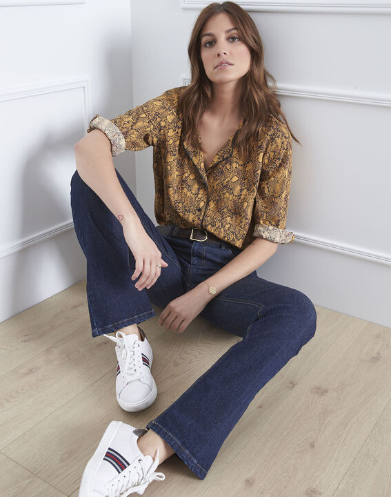 Vienne lime green animal print shirt | 1-2-3 Vienne lime green animal print shirt PhotoZ | 1-2-3