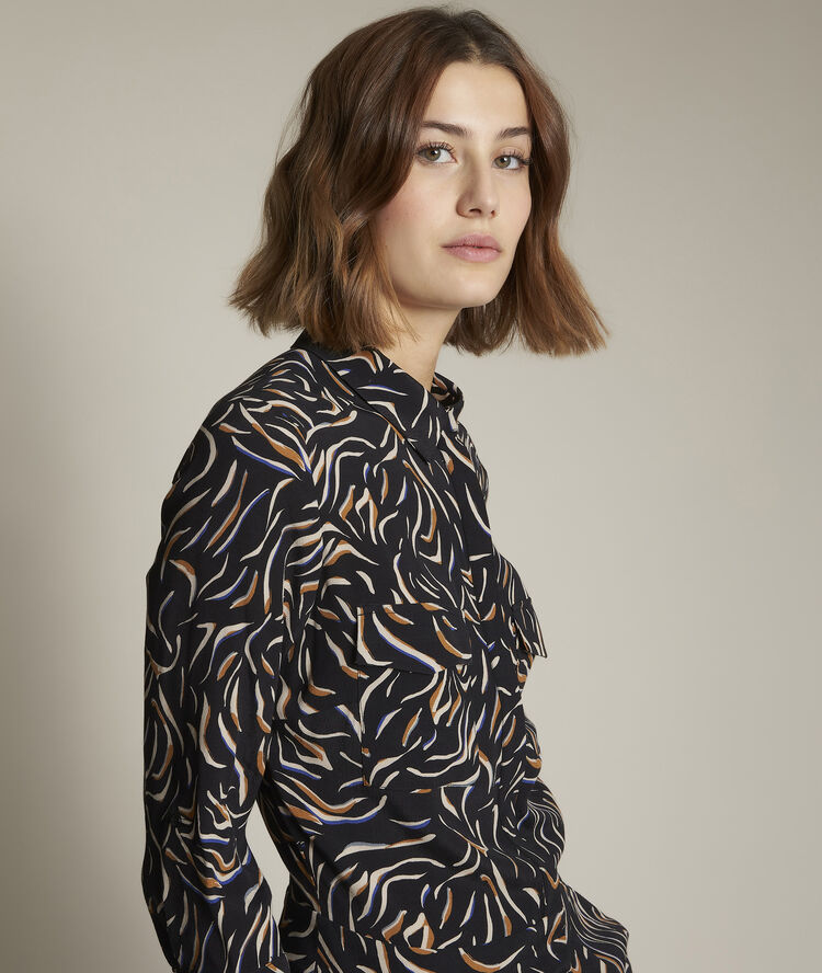 Carmen printed jumpsuit navy blue.