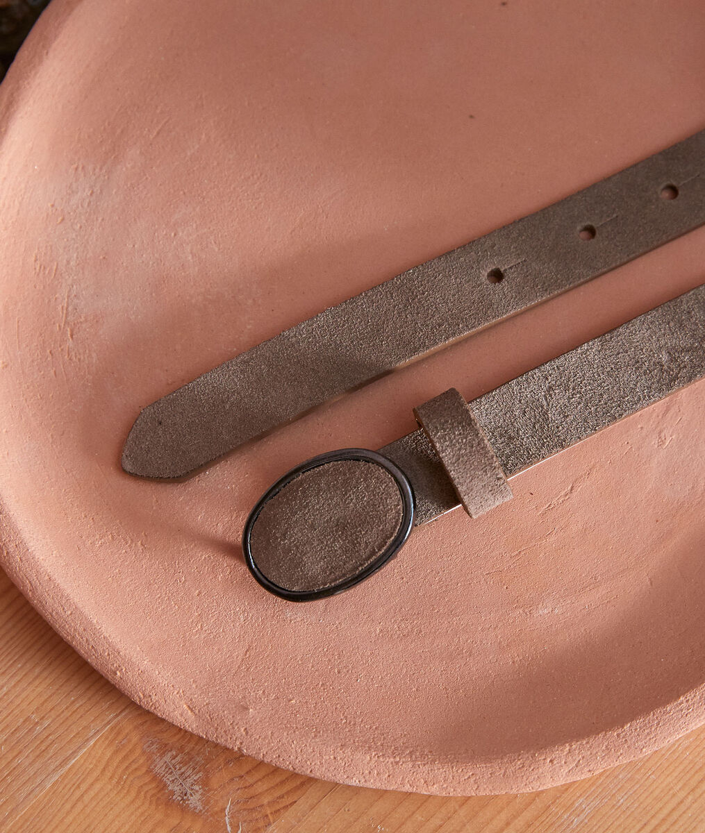 Evane chalk-coloured suede belt | 1-2-3 Evane chalk-coloured suede belt PhotoZ | 1-2-3