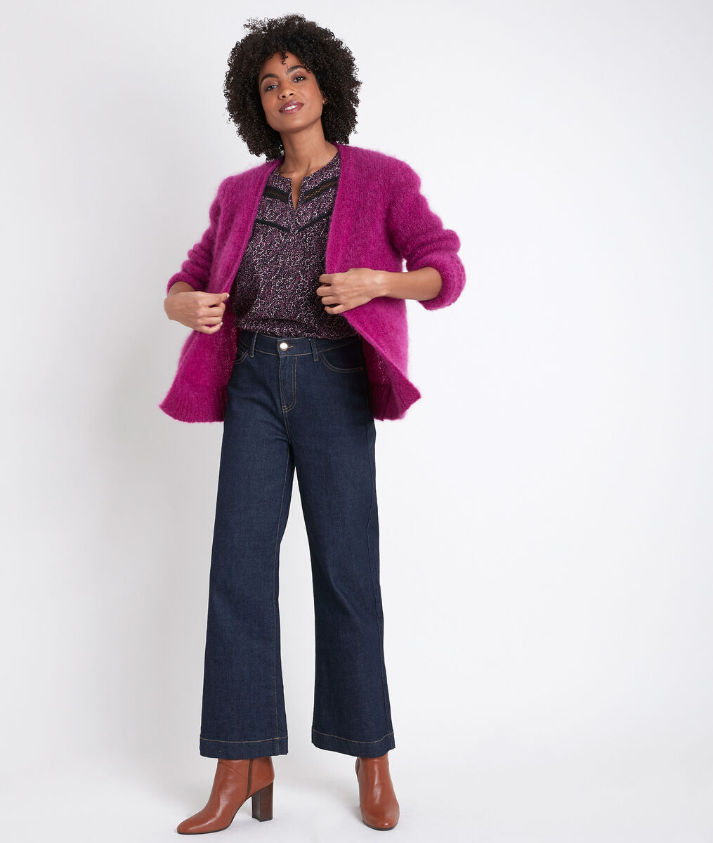 Juan printed fuchsia blouse | 1-2-3 Juan printed fuchsia blouse PhotoZ | 1-2-3