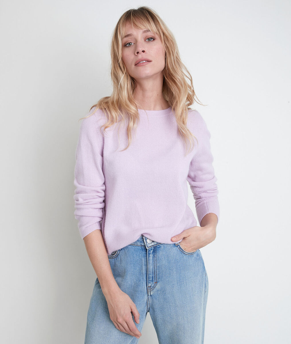River mauve cashmere pullover | 1-2-3 River mauve cashmere pullover PhotoZ | 1-2-3