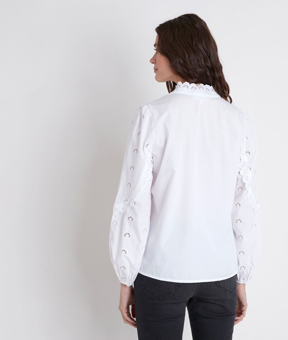 Tasota ecru embroidered blouse ecru.