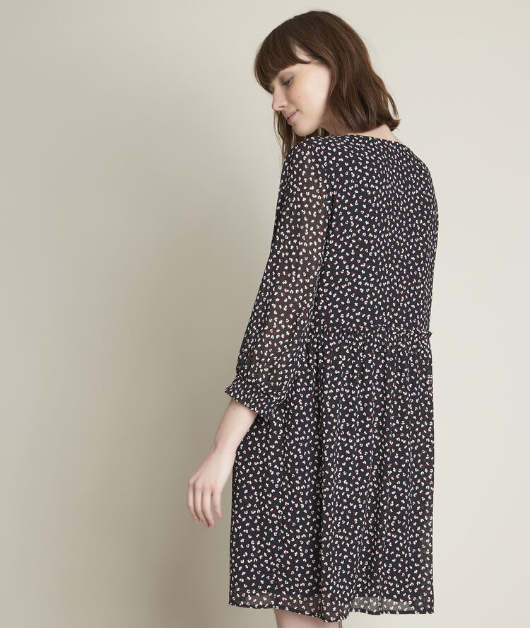 Clarisse short printed dress black.