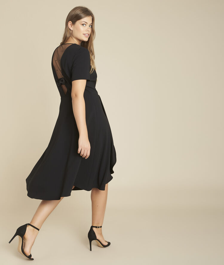 Romeo long fit-and-flare dress black.