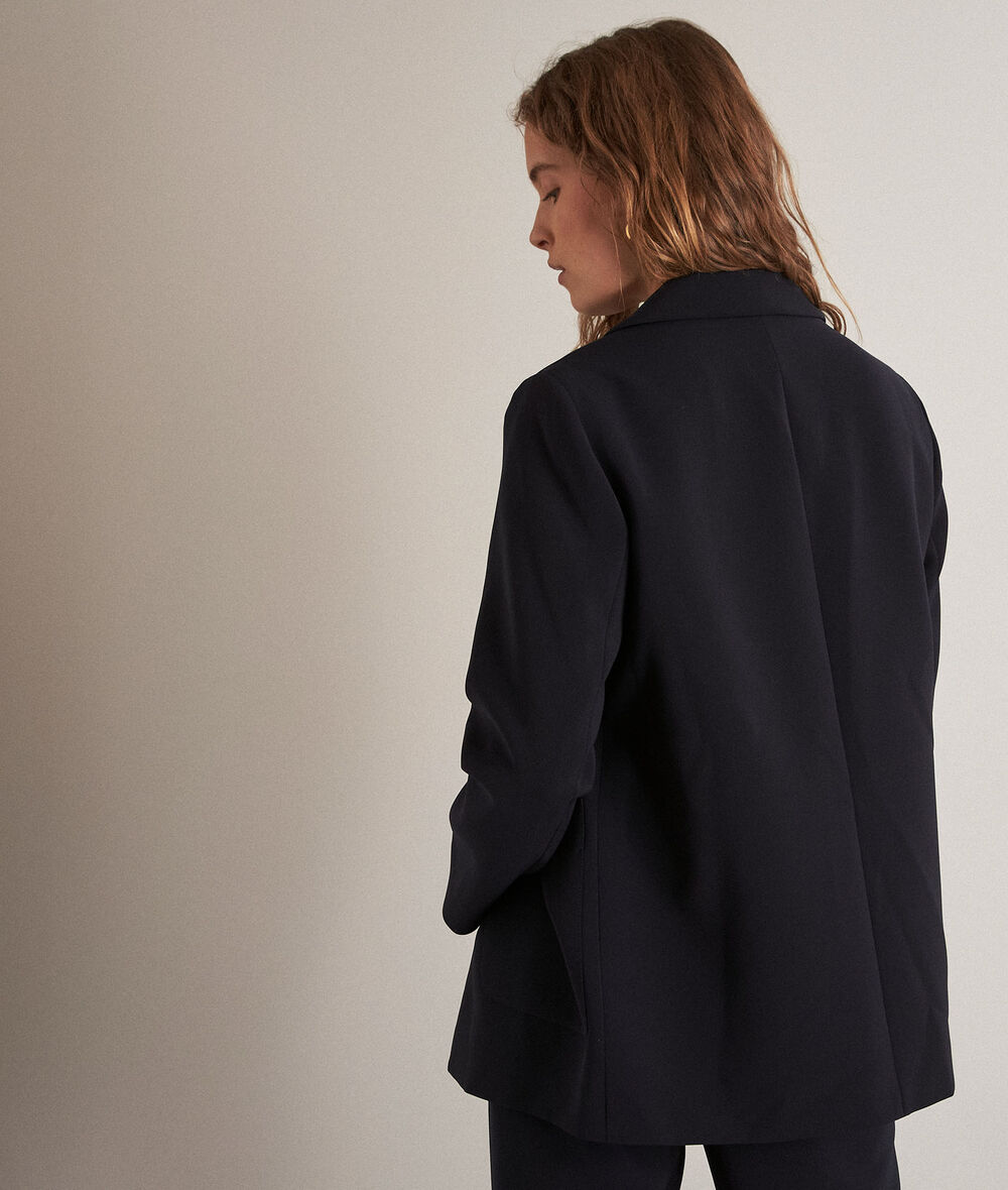Alizée navy oversized blazer  PhotoZ | 1-2-3