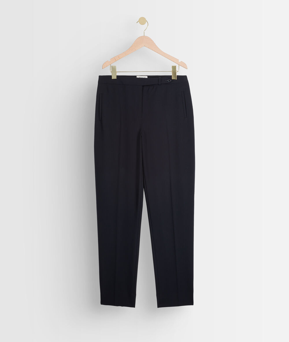 Lara navy slim-fit tailored trousers PhotoZ | 1-2-3