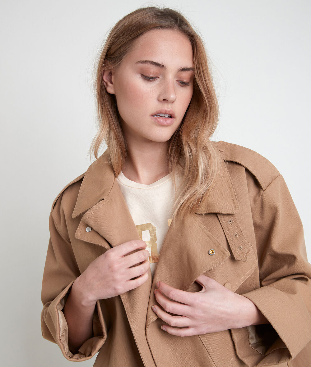 Nadege beige parka beige.