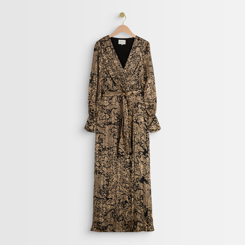 Cathel long printed dress noir.