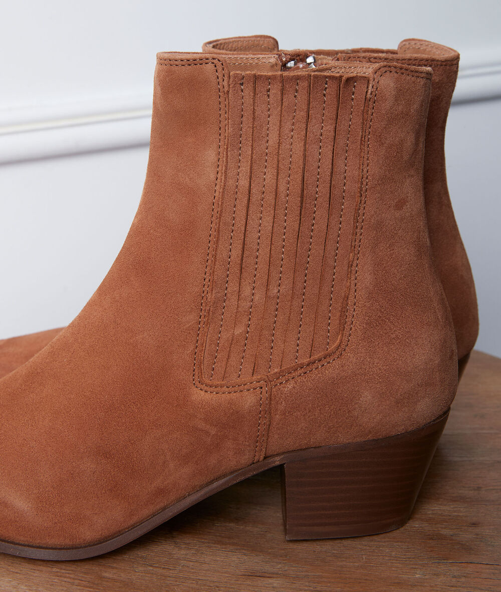 Gaby camel-coloured high-heeled ankle boots camel.