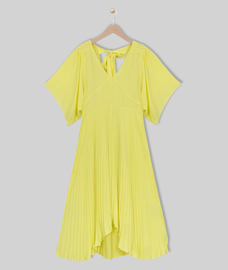 Hedwige yellow pleated dress lemon.