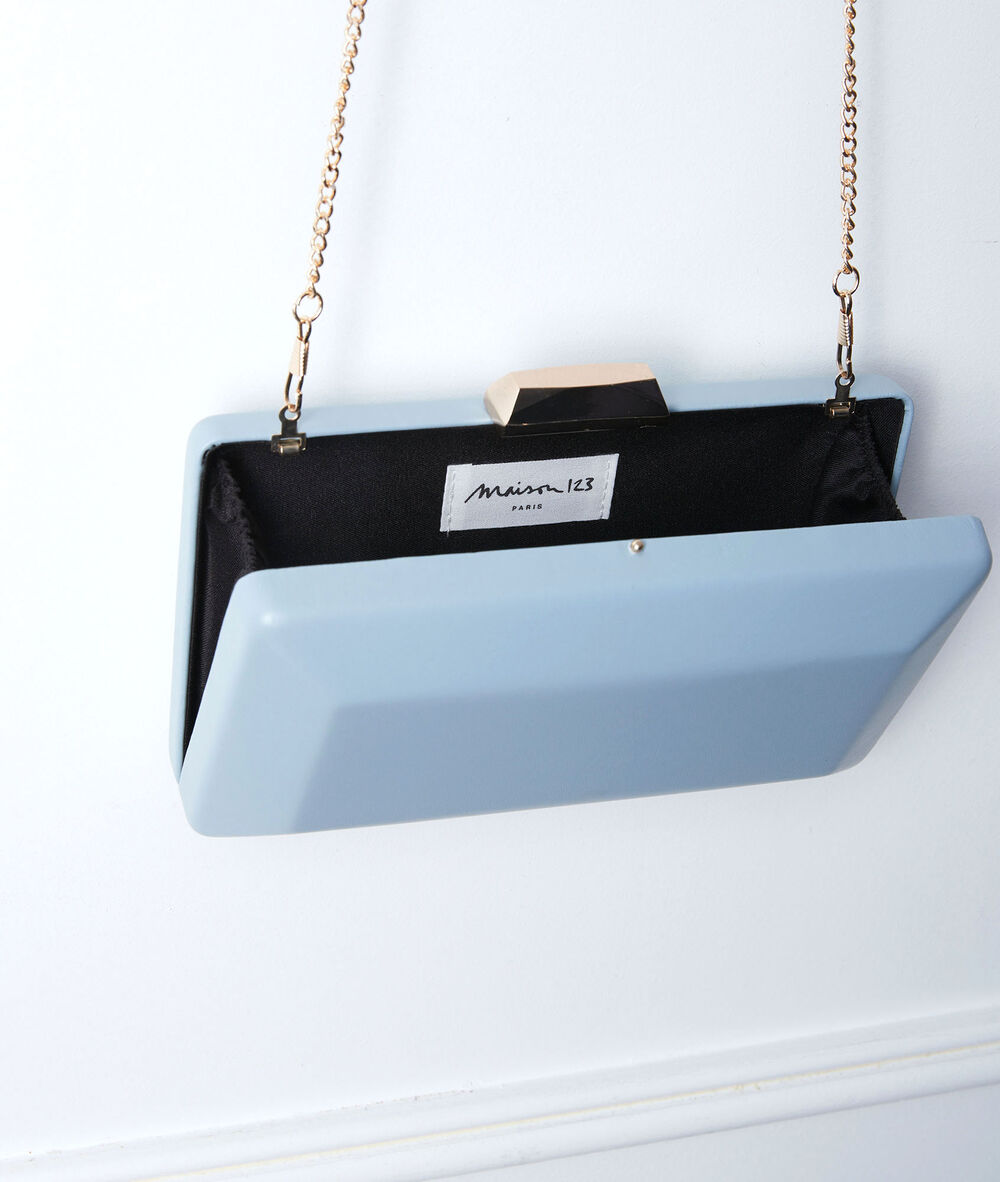 Daphné blue clutch bag pure bleached.