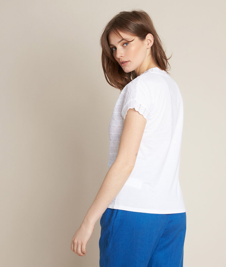 Raphia lace top ecru.