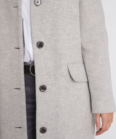 Layton pale grey wool pea coat PhotoZ | 1-2-3