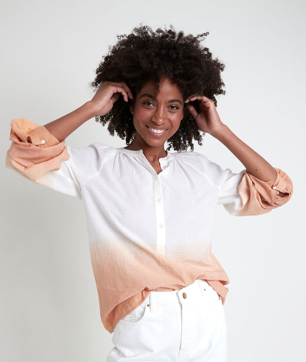 Terry beige tie-dye blouse beige.