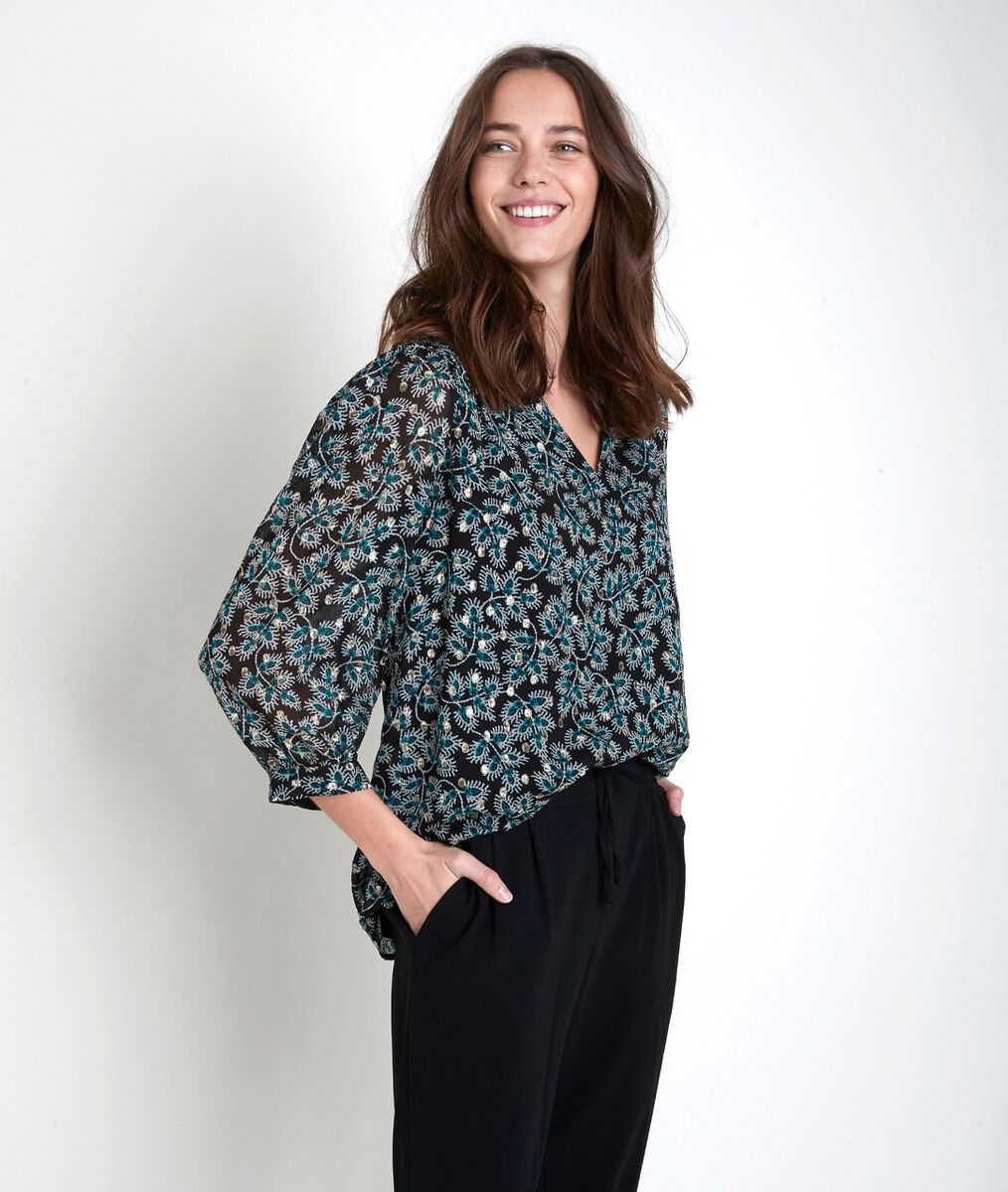 Elsou cypress printed blouse | 1-2-3 Elsou cypress printed blouse PhotoZ | 1-2-3