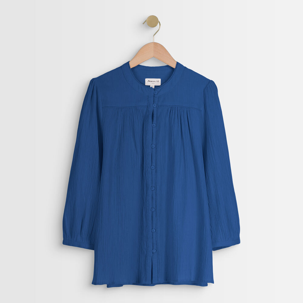 Tobby blue cotton blouse bleu.