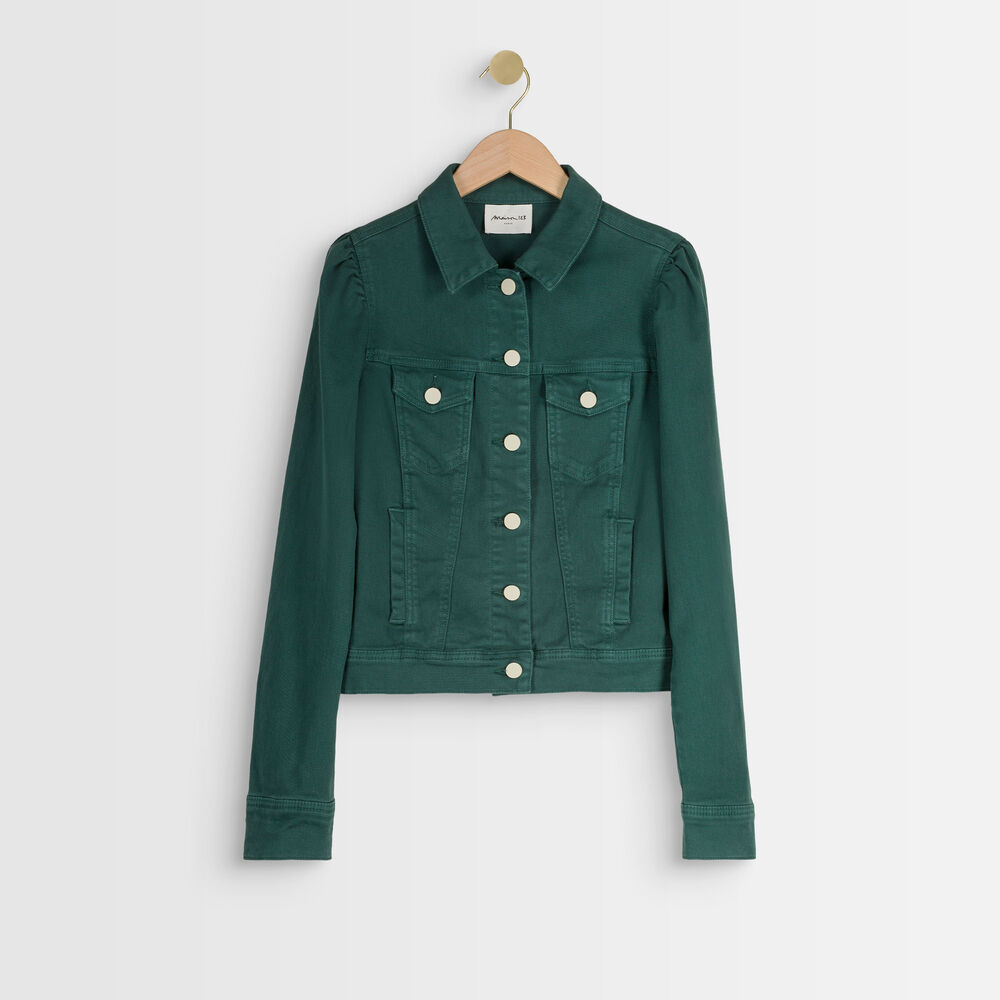 Prisca green cotton jacket eucalyptus.