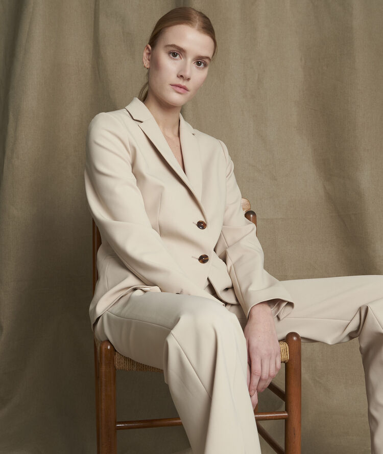 Sarry beige microfibre jacket greige.