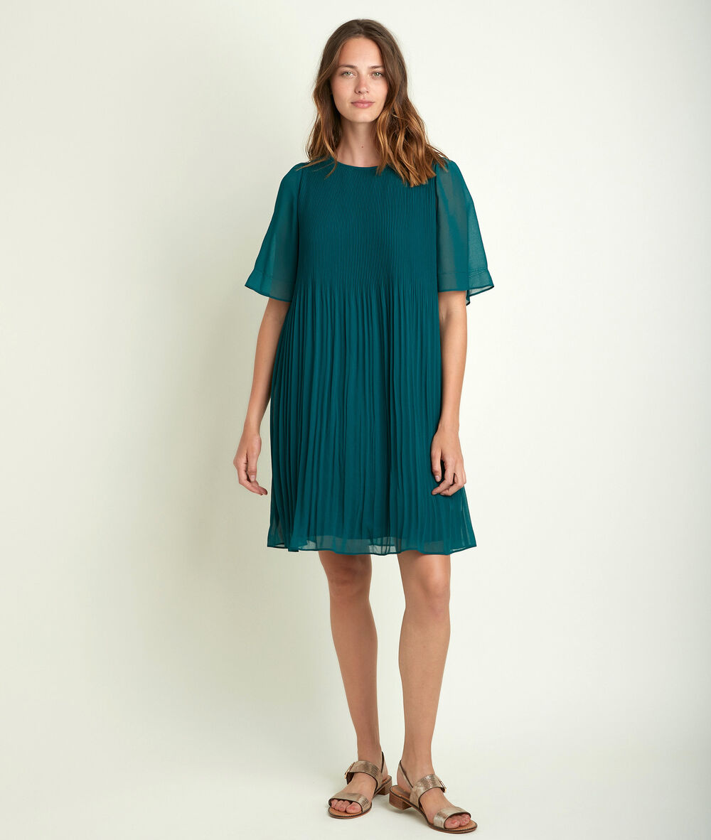 Coralia green pleated dress sage.