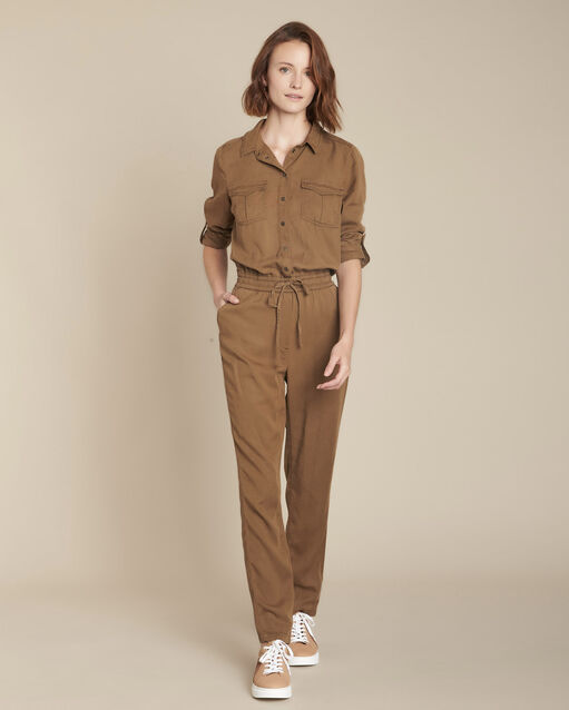 Irina terracotta Tencel jumpsuit (2) - Maison 123